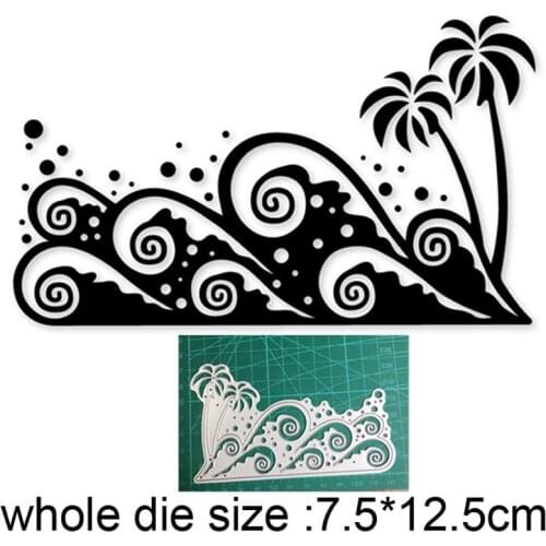 Wavy Coconut Tree Metal Cutting Dies Cut Die Mold Decoration Scrapbooking dies Paper Craft Knife Mould Blade Punch Stencils Dies