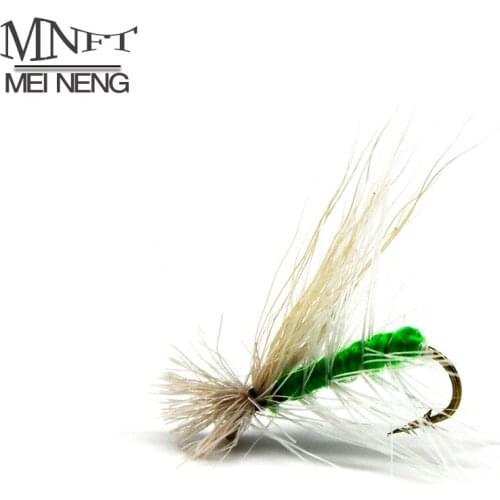 MNFT 10PCS #10 Dry Mosquito Hair Hook Caddis Dry Flies Trout Fly Fihsing Lure