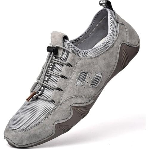 Men Shoes Mens Fashion Genuine Leather Casual Shoes Men Octopus Male Footwear Breathable Wear-resistant Driving Travel Shoes