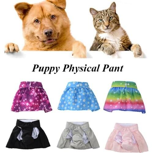 Soft Comfortable Female Dog Physiological Skirt Washable Pet Menstrual Safety Pants Clean Sanitary Diapers Underwear For Dogs