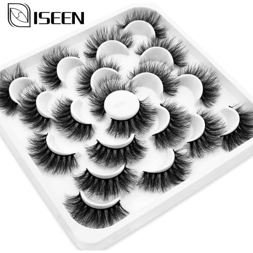 Lashes False Eyelashes Mink 10/20 Pairs Lashes Pack Natural Wispy Volume Faux Mink Lashes Strip Eye Lashes Fluffy Fake Eye