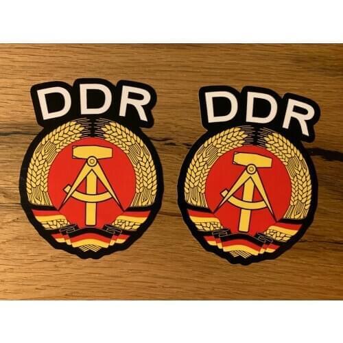 DDR sticker car NVA East Germany for Simson Trabant GAZ Lada coat of arms # 766