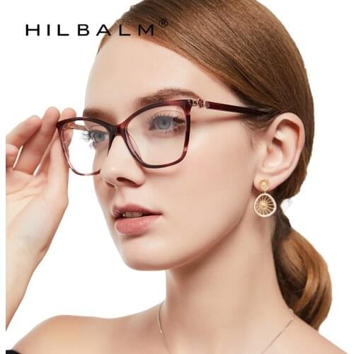 Hilbalm Stylish reading glasses women 2021 new anti blue ray ultralight presbyopia glasses diopter magnifying glass for female