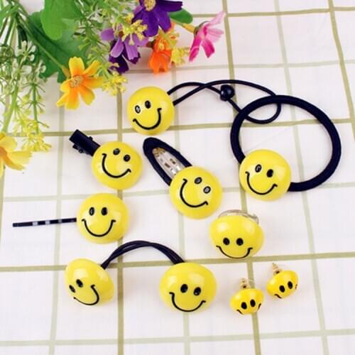 New Cute Smily Acrylic Hairpin Hair Jewelry for Women Girls Kids Resin Hair Pins Hair Clips Girls Barrette headdress Hairgrips