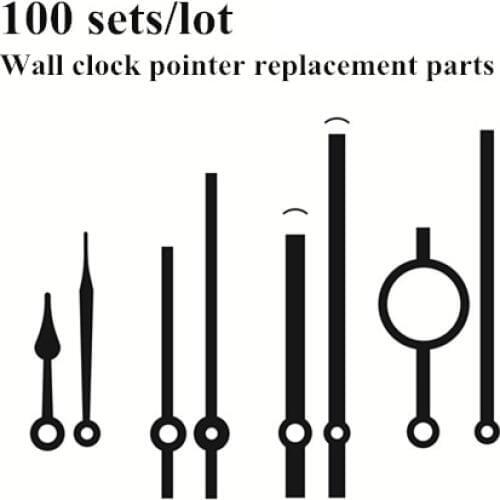 Wholesale 100SETS Wall Clock Quartz Black Clock Pointer DIY Repair Wall Clock hand Accessories Metal needle high quality