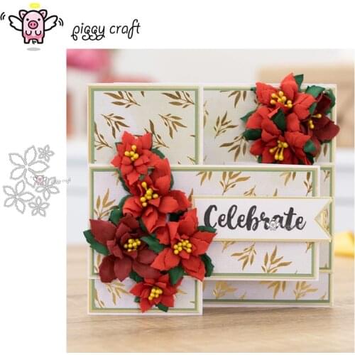 Piggy Craft metal cutting dies cut die mold Flower decoration Scrapbook paper craft knife mould blade punch stencils dies