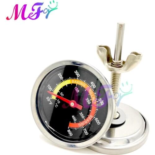 Stainless Steel Barbecue BBQ Smoker Grill Thermometer Temperature Gauge Meter 10-450Celsius Cooking Household Grill Oven Tools