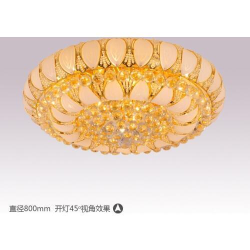 Traditional crystal lamp k9 remote led seven multicolour circle ceiling light