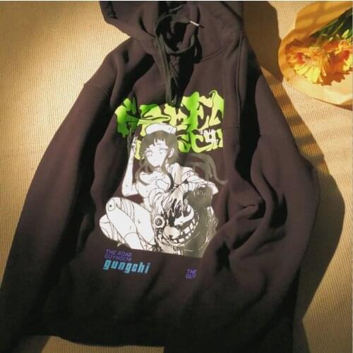 Womens Oversized Hoodie Stylish Cartoon Long Sleeve Hooded Sweatshirt Spring Autumn Ladies Loose Hoodie Pullover Blouse Top