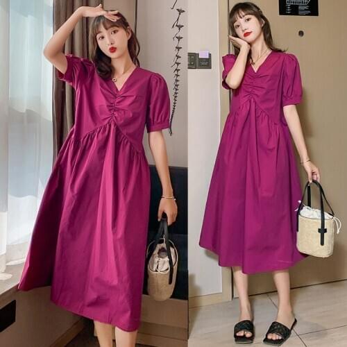 Japan style women streetwear cotton linen long dress,sweet Bohemian beach Pleated dress,plus size 5XL 6XL 7XL Maternity dress
