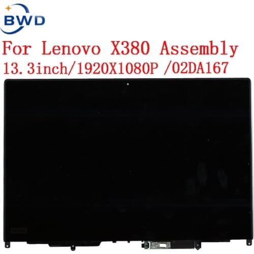 02DA167 For Lenovo ThinkPad x380 13.3" FHD Touch Screen LCD Display Bezel Assembly