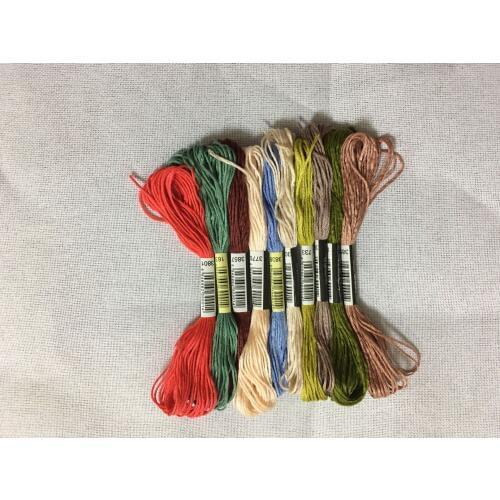10Colors Anchor Similar DMC Cross Stitch Cotton Embroidery Thread Floss Sewing Skeins Craft DIY