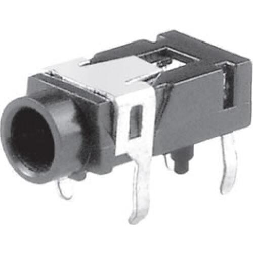 1000pcs Phone Jack 3.5mm 4 pin stereo audio socket for 3 poles earphone plug through hole DC30V 0.5A