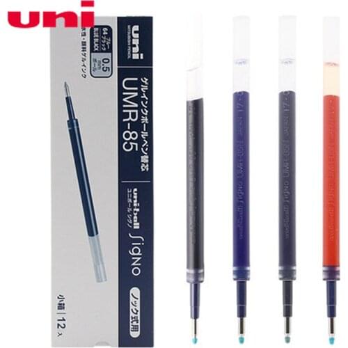 12 Pcs/Lot Mitsubishi Uni UMR-85 Gel Pens Roller ball Refill 0.5mm Fit for UMN-207 UMN-105 UMN-152 Pen refill Writing Supplies