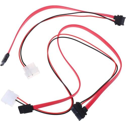 7 + 6 Pin Slimline SATA Cable For Slim Laptop SATA DVD CD-RW Adapter Cable