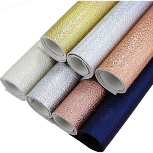7PCS/Set A4 Sheet Pearl Lichee Ivory White Rose Gold Silver Faux Leather Fabric For Earring Sewing Bow DIY CN003