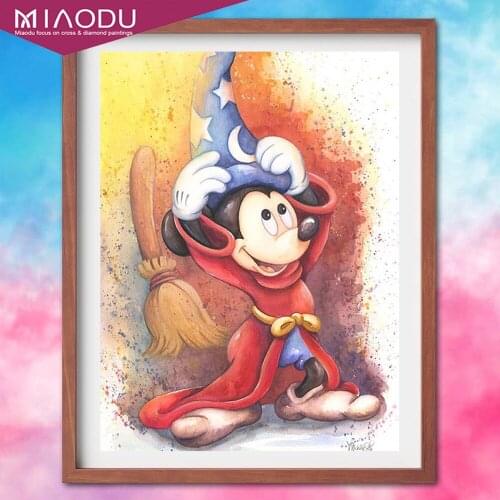 Disney 5D Diamond Painting Cartoon Mickey Minnie Mouse Diamond Embroidery Round Drill Picture Of Rhinestones Home Decoration