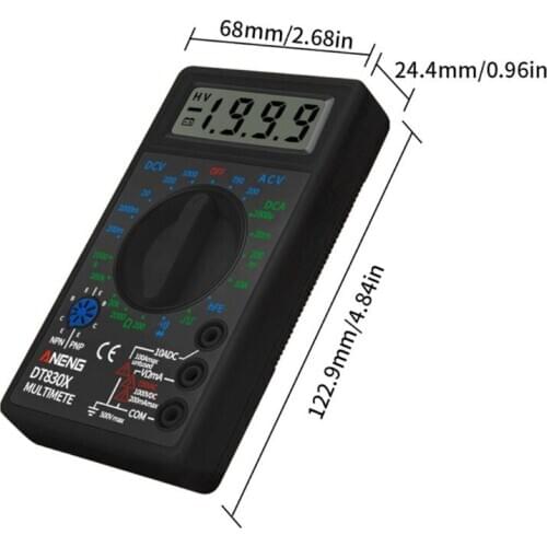 Digital Multimeter Voltmeter Ammeter Ohmmeter DC10V~1000V AC 750V Current Tester E5BE