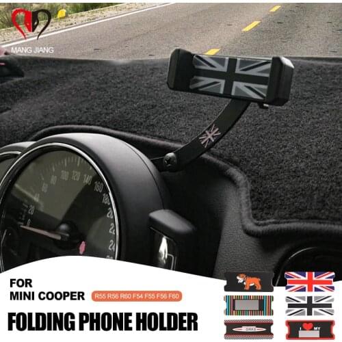 Auto Smartphone Cell Phone Holder Rotatable Clip Fold Mount Holder For mini cooper F55 F56 F54 R55 R6 R60 Countryman Clubman
