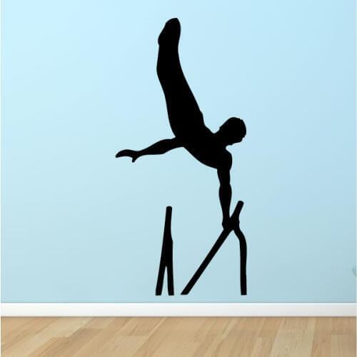 Gymnastics Parallel Bars Wall Stickers For Child Rooms Living Room Custom Color Available Vinyl Wall Art Home Decoration ZA008
