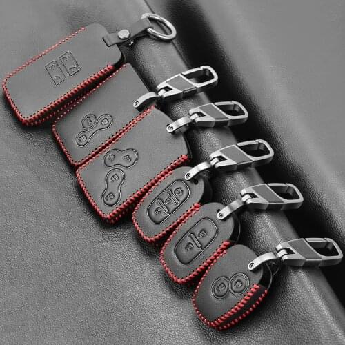 Key Rings Leather Car Key Case For Renault Koleos Kadjar Scenic Megane RS Sandero Clio Logan Duster DACIA Twingo Captur master