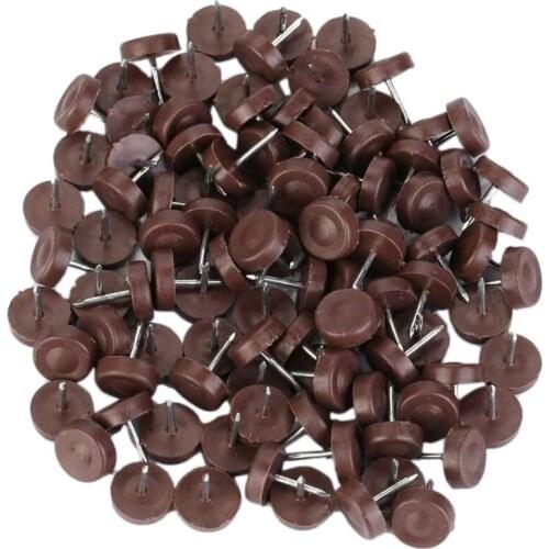HOT-100 PCS Chair Table Furniture Leg Bottom Feet Plastic Pads Glides Skid Nail Wood Floor Furniture Protector Noise Killer