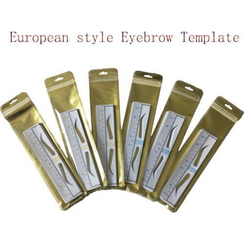 120pcs European style Eyebrow Ruler Sticker Eyebrow Makeup Stencil Eyebrow Shaper Template eyebrow drawing practice brow tools