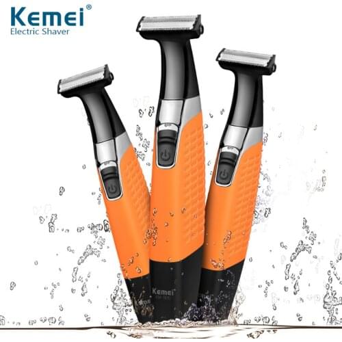 Kemei KM-1910 Electric Razor Rechargeable Beard Trimmer men shaving machine hair trimmer face care Washable Shaving Machine