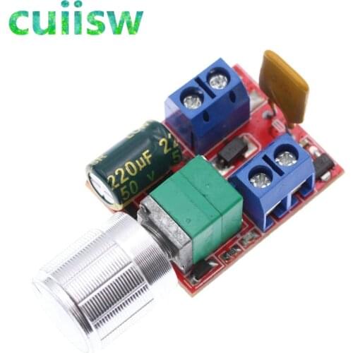 Mini 5A PWM Max 90W DC Motor Speed Controller Module DC-DC 3V 35V Speed Control Adjustable Potentiometer Switch Board LED Dimmer