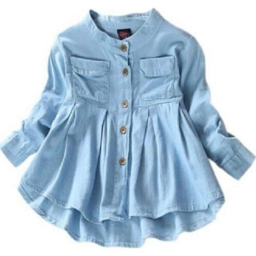 New 2017,Kids Girl Denim Blouse,Children Clothes,Spring And Autumn Clothing,Kids Girl Clothing