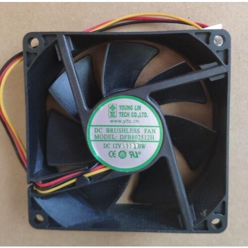 Brand new 8025 8cm cooling fan DFB802512H 8025 12V 2.0W frequency converter fan
