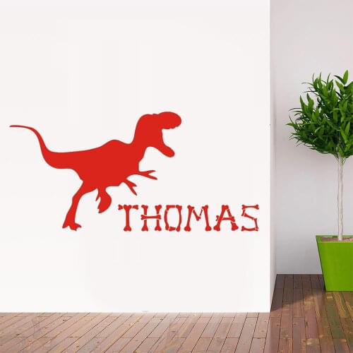 Personalised , Childrens Dinosaur wall sticker decal