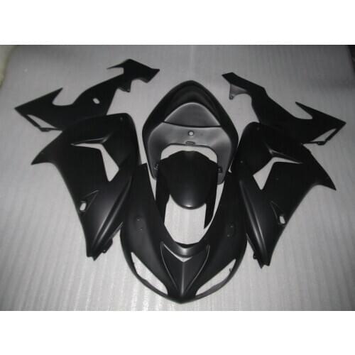 Custom painted Fairing kits for Kawasaki ZX10R 2006 2007 all matte black NINJA ZX 10R 06 07 ABS motorcycle fairings set YH1