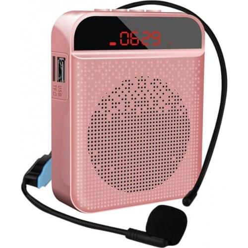 Portable Voice Amplifier Megaphone Mini Audio Speaker with Mic Rechargeable Ultralight Loudspeaker for Teachers