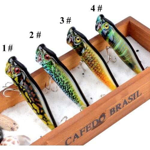 1 Pc Fishing Lure Tackle Topwater Life-like Floating Popper Sharp Hook Hard Bait Fishing Lures