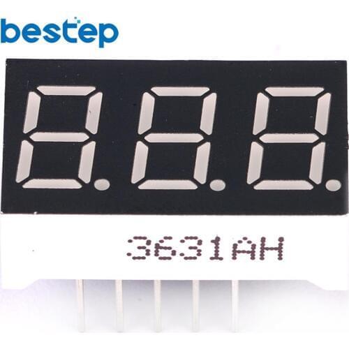 10PCS Common Cathode 0.36 inch 3 Bit Digital Tube Red Led Display Series Voltage Panel