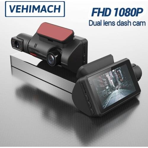 3 Inch Car DVR Dash Camera Dual Lens Full HD 1080P G-Sensor Video Driving Recorder Super Night Vision Loop Recording Dash-Cam