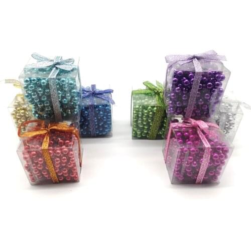 4M 8mm Christmas Plastic Bead Chain Wedding Decoration Crafting DIY Christmas Village Pendants Halloween Decoration Supplies