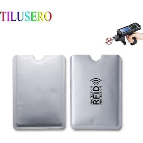 5pc Anti Rfid Card Holder NFC Blocking Reader Lock Id Bank Card Holder Case Protection Metal Credit Card Case Aluminium