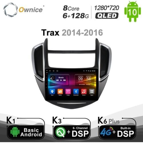 6G+128G Ownice Android 10.0 DSP SPDIF Octa Core Car DVD Radio player GPS for CHEVROLET Trax 2014 - 2016 4G LTE 1280*720 BT 5.0