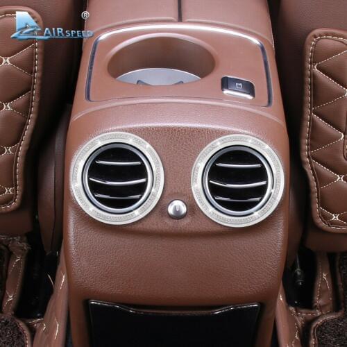 Airspeed for Mercedes Benz E Class W213 E200L E300L Car Air Conditioning Outlet Diamond Ring Decoration Accessories Car Styling