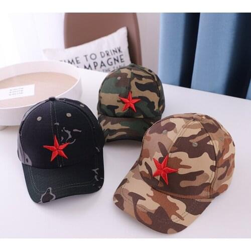 Doitbest Parent-child Baseball Cap spring Hip Hop Camouflage Pentagram summer kids Hats Boy Girls hat Caps snapback gorras
