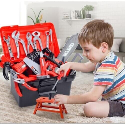 Kids Home Garden Repair Tools Kit Drill Toys Set Children Engineer Education Environmental Plastic Pretend Play Engineering Tool