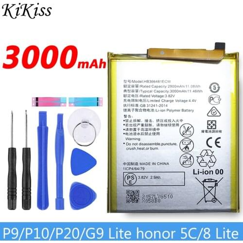 HB366481ECW For Huawei p9 /p9 lite honor 8 p10 lite y6 II p8 lite 2017 p20 lite honor 5C Ascend P9 battery