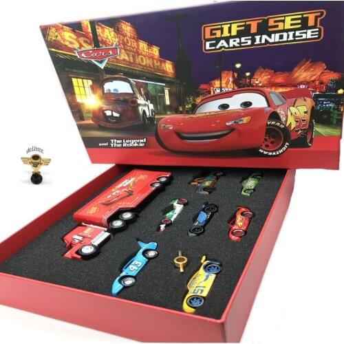 Disney Pixar3 Metal 1:55 Alloy Car Model Toy Gift Box Set Lightning McQueen and mater, sally, Raymond Childrens Boy Gift