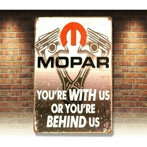 Mopar Retro Tin Metal Sign Art Vintage Style Man Cave Garage Auto Car Parts 1W