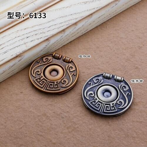 Surface-mounted concealed bronze cabinet handle Chinese clamshell coffee handle concealed buckle hardware handle manufacturer