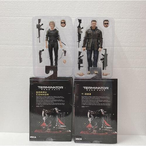 NECA Terminator Figure T-800 Figure Dark Fate Sarah Connor Action Figures Collectible Model Toy 18cm