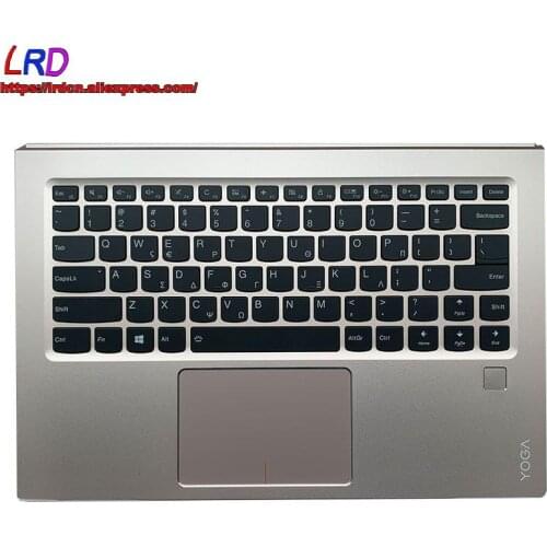 Gold Shell Palmrest Upper Case with Greek Backlit Keyboard Touchpad FPR for Lenovo Ideapad Yoga 910-13IKB Laptop 5CB0M34988