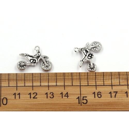 5pcs/Lot 23x15mm Antique Silver Color Motorcycle Charms Pendant For Jewelry Making DIY Jewelry Findings